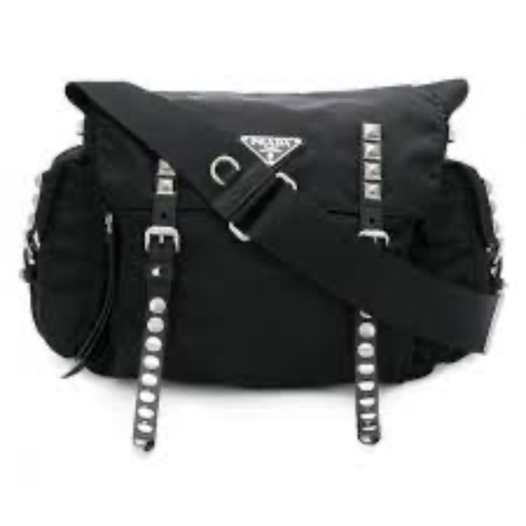 Prada Nylon & Saffiano Leather Shoulder Bag - Picture 1 of 9